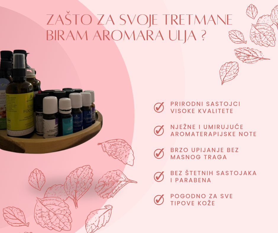 Aromara masažna ulja za tretmane u Lumina Studiju